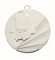 judomedaille70mm -zilver
